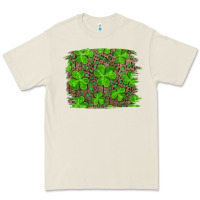 Bone st patricks day shamrock and leopard distressed ba Premium Tee - RanaPortraitStore