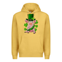 Antique Gold st. patrick's day lucky baby pig Premium Hoodie - RanaPortraitStore