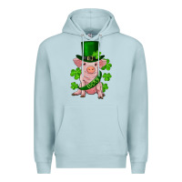 Blue Mist st. patrick's day lucky baby pig Premium Hoodie - RanaPortraitStore