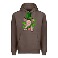 Coffee st. patrick's day lucky baby pig Premium Hoodie - RanaPortraitStore