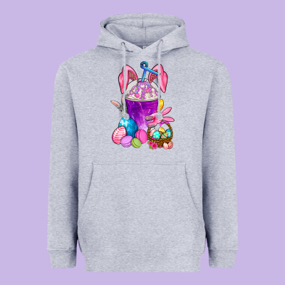 Happy Easter Coffee Cup Heavyweight Hoodie Designed By Nancycooperartshop