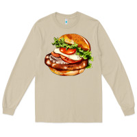 Mushroom American hamburger Long Sleeve Tee - AdoDesignShop