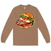 Toasted Coconut American hamburger Long Sleeve Tee - AdoDesignShop