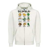 Oatmeal Heather god says you are st patrick's day Zipper Hoodie - MaliasSmallBusiness
