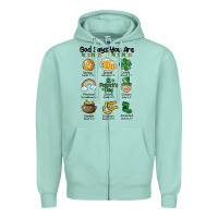 Seafoam god says you are st patrick's day Zipper Hoodie - MaliasSmallBusiness