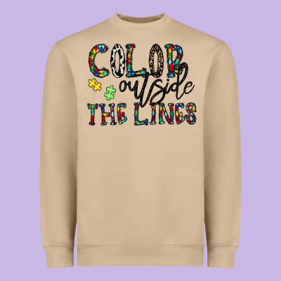Color Outside The Lines Heavyweight Sweatshirt Designed By Cowhidedigitalart