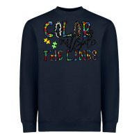 Navy color outside the lines Heavyweight Sweatshirt - CowhideDigitalArt