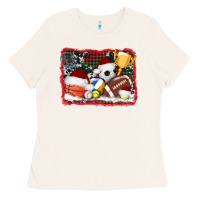 Bone christmas sports background Ladies Tee - AdoDesignShop