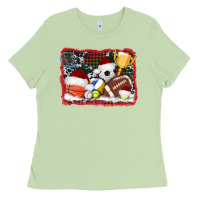 Matcha christmas sports background Ladies Tee - AdoDesignShop