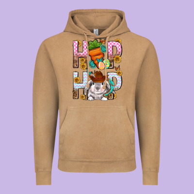 Western Hip Hop Bunny Vintage Hoodie Designed By Neo Western