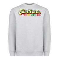 Heather Grey juneteenth free ish since 1865 Heavyweight Sweatshirt - HRA Design Shop