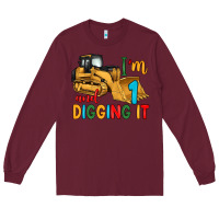 Burgundy i'm 1 and digging it Long Sleeve Tee - Artiststas