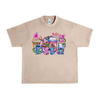 French Oak stitch with lilo coffee cups Urban Heavy Tee - AdoDesignShop