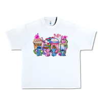 White stitch with lilo coffee cups Urban Heavy Tee - AdoDesignShop