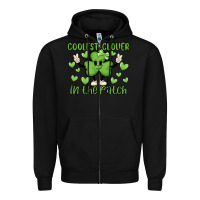 Black coolest clover to pinch Zipper Hoodie - MaliasSmallBusiness