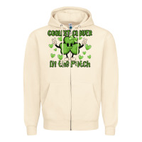 Sandshell coolest clover to pinch Zipper Hoodie - MaliasSmallBusiness