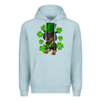Blue Mist st. patrick's day lucky dachshund puppy Premium Hoodie - RanaPortraitStore