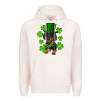 Pale Pink st. patrick's day lucky dachshund puppy Premium Hoodie - RanaPortraitStore