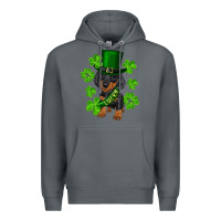 Rock st. patrick's day lucky dachshund puppy Premium Hoodie - RanaPortraitStore