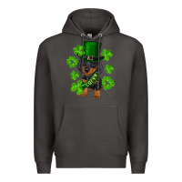 Smoke st. patrick's day lucky dachshund puppy Premium Hoodie - RanaPortraitStore