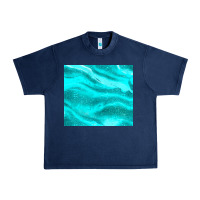 Navy turquoise glitter Urban Heavy Tee - JahusDesignShop