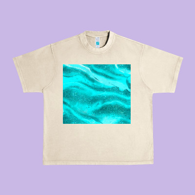 Turquoise Glitter Urban Heavy Tee Designed By Jahusdesignshop