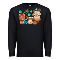 Black dog coffee cups with  food container bbs Premium Sweatshirt - BundleAndBundleShop