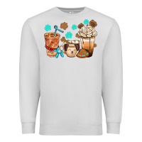 Dove Grey dog coffee cups with  food container bbs Premium Sweatshirt - BundleAndBundleShop