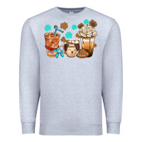 Heather Grey dog coffee cups with  food container bbs Premium Sweatshirt - BundleAndBundleShop