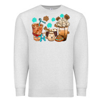 Oatmeal Heather dog coffee cups with  food container bbs Premium Sweatshirt - BundleAndBundleShop