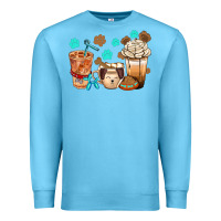 Ocean Blue dog coffee cups with  food container bbs Premium Sweatshirt - BundleAndBundleShop