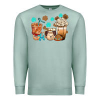 Seafoam dog coffee cups with  food container bbs Premium Sweatshirt - BundleAndBundleShop