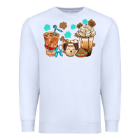 White dog coffee cups with  food container bbs Premium Sweatshirt - BundleAndBundleShop