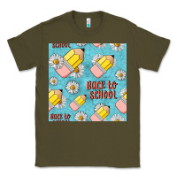 Army Green back to school seamless pattern Classic Tee - BundleAndBundleShop