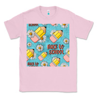 Bubblegum Pink back to school seamless pattern Classic Tee - BundleAndBundleShop