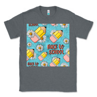 Charcoal Heather back to school seamless pattern Classic Tee - BundleAndBundleShop