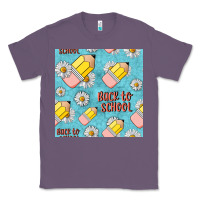 Lavender back to school seamless pattern Classic Tee - BundleAndBundleShop
