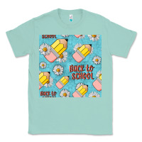 Seafoam back to school seamless pattern Classic Tee - BundleAndBundleShop