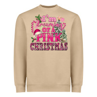 Mushroom I Am Dreaming Of A Pink Christmas Heavyweight Sweatshirt - FaDigitalArtStudio