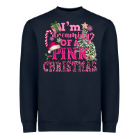 Navy I Am Dreaming Of A Pink Christmas Heavyweight Sweatshirt - FaDigitalArtStudio