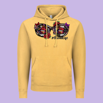 Momlife Vintage Hoodie Designed By Sublimationcraftshop