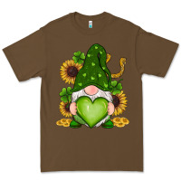Cacao st patricks day shamrock sunflowers gnomes Premium Tee - RanaPortraitStore