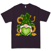 Plum st patricks day shamrock sunflowers gnomes Premium Tee - RanaPortraitStore