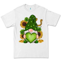 White st patricks day shamrock sunflowers gnomes Premium Tee - RanaPortraitStore