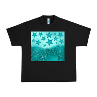 Black turquoise glitter star Urban Heavy Tee - JahusDesignShop