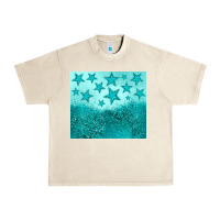 Sandshell turquoise glitter star Urban Heavy Tee - JahusDesignShop