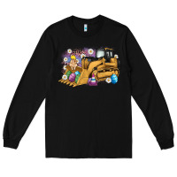 Black easter bulldozer bunny egg leopard Long Sleeve Tee - Artiststas