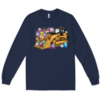 Navy easter bulldozer bunny egg leopard Long Sleeve Tee - Artiststas