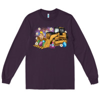 Plum easter bulldozer bunny egg leopard Long Sleeve Tee - Artiststas