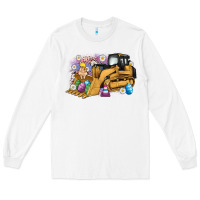 White easter bulldozer bunny egg leopard Long Sleeve Tee - Artiststas